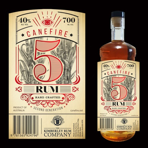 Rum label design