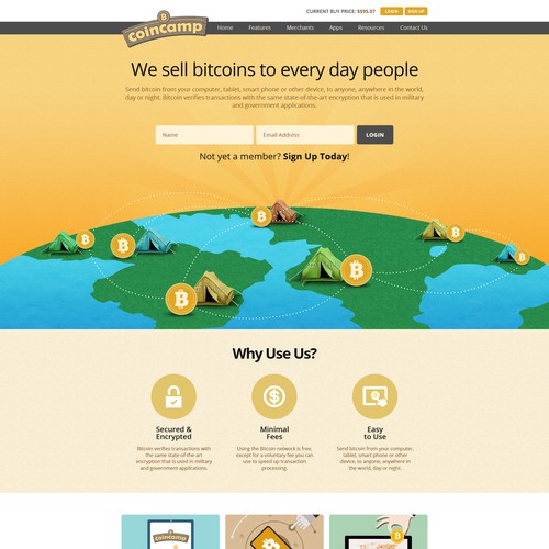 CoinCamp - Buy or Sell Bitcoin Easily