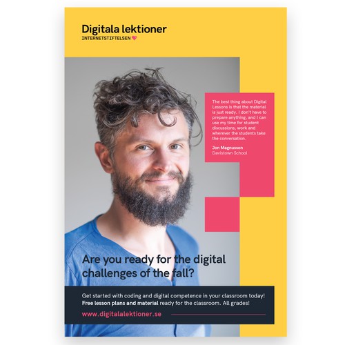 Create a full-page ad to get teachers onboard with digital learning