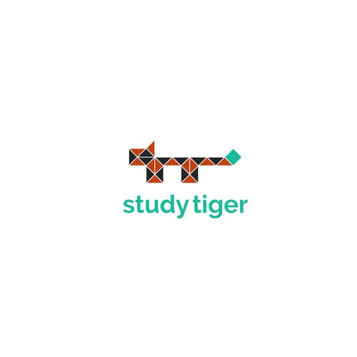 Logo concept for "Study Tiger" real-time online tutoring platform