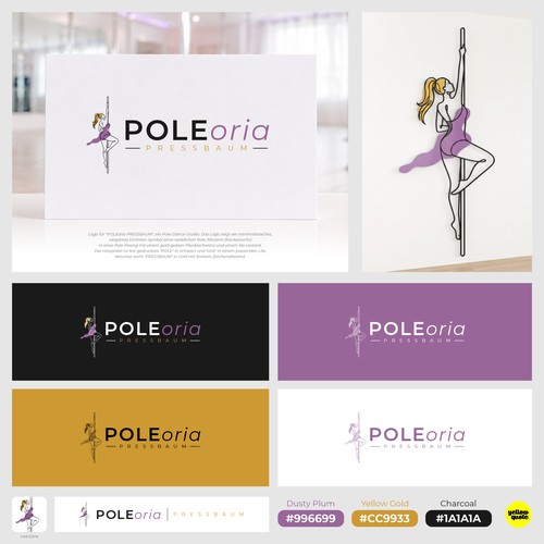 Logo for "POLEoria PRESSBAUM" Pole Dance Studio