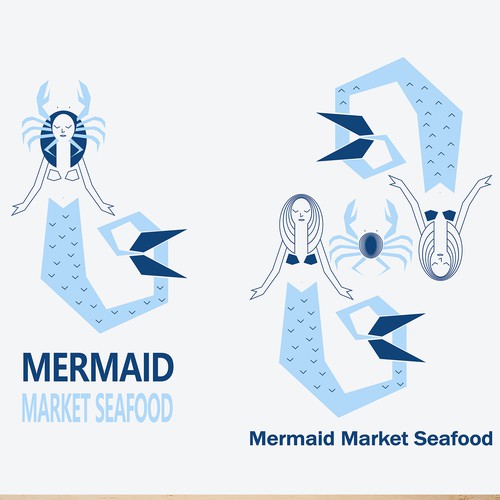 Mermaid Market Seafood design