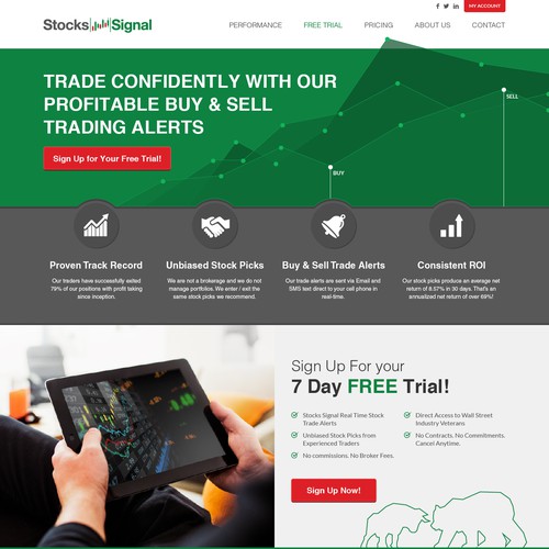 Homepage Design For Stock Market Service