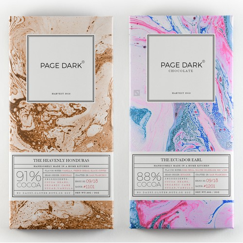 Page Dark | Chocolate Wrapper Design