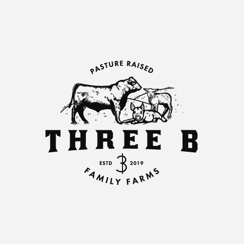 Hand drawn farm logo concept