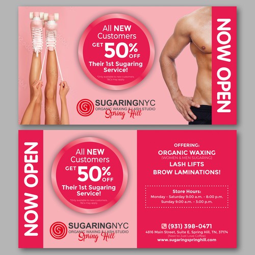 Postcard design for Beauty & Waxing Salon