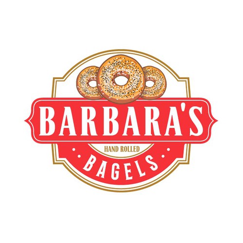 Old-school logo for traditional bagel bakery