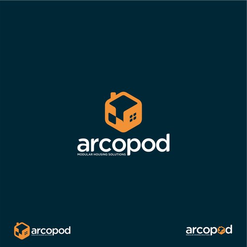 Bold logo concept for modular housing solutions