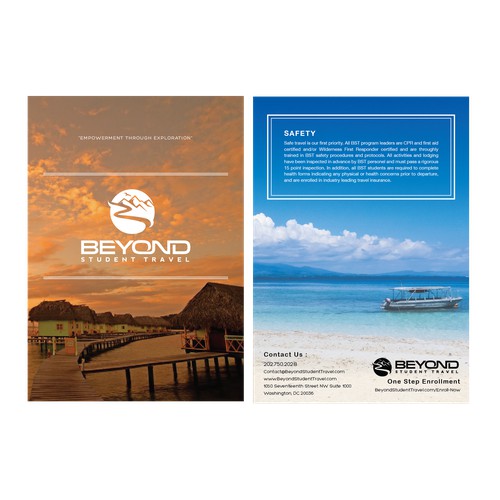 Create an exciting/adventurous/fun/professional brochure for Beyond Student Travel