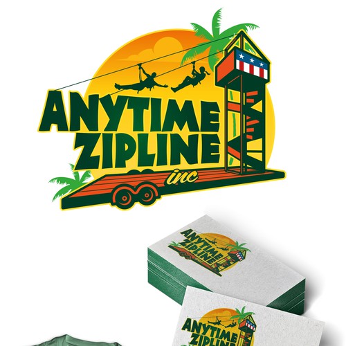 New zipline business I want tiki hut tropical look warm it up!