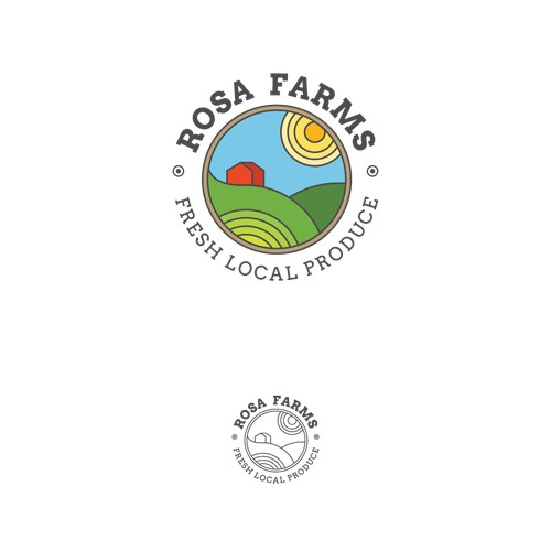 Rosa Farms logo design