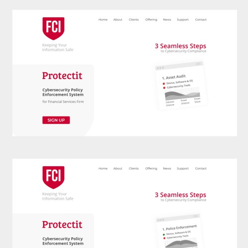 FCI Landing Page Design Concept