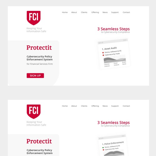 FCI Landing Page Design Concept