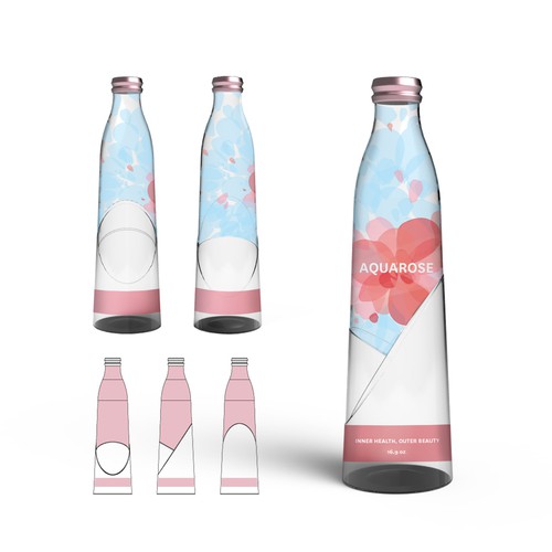 3D bottle design and label for up and coming plant based beverage (CADDesign)