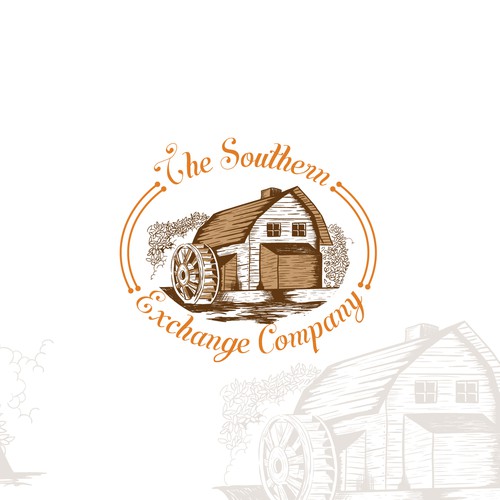 Vintage barn logo design for fashion companies.