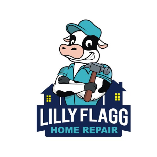 Home Repair company mascot logo