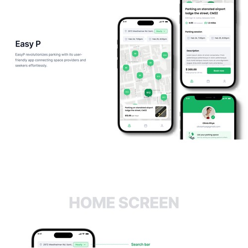 Easy P a peer-to-peer parking rental mobile app
