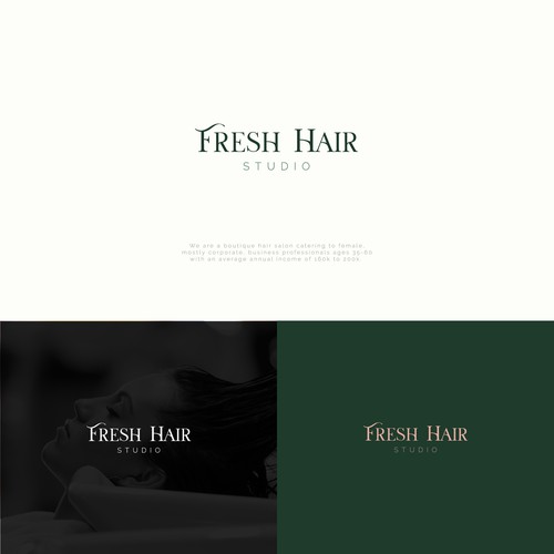 Minimal & Simple Logo Fresh Hair Studio