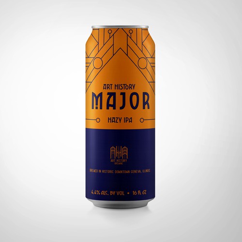 Color blocked beer can design