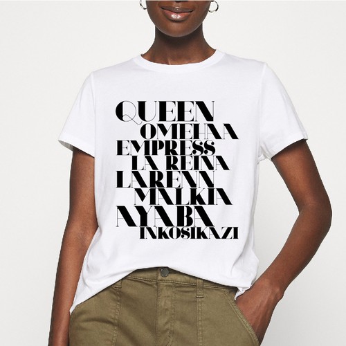 African Diaspora "QUEEN" Dialect T-Shirt Design