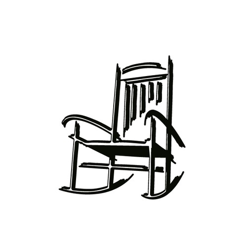 Create a rocking chair illustration for a Tennessee Smoky Mountains Resort