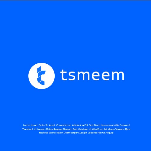 T letter logo design for Tsmeem