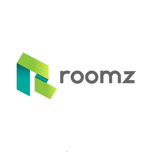 Simple, world-class logo for roomz