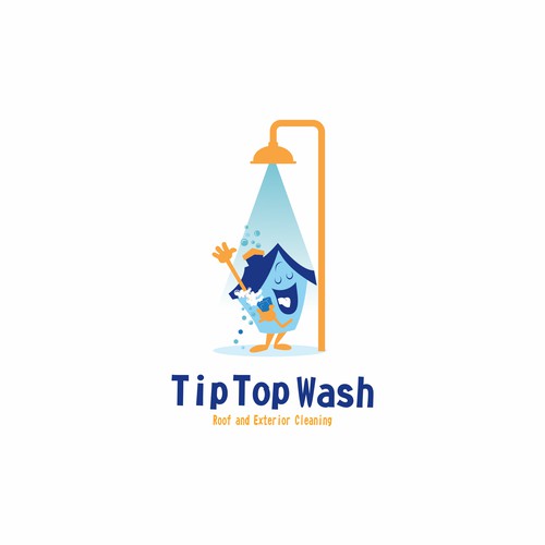 tip to wash logo concept