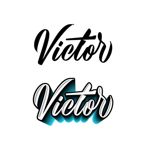 Victor lettering design 