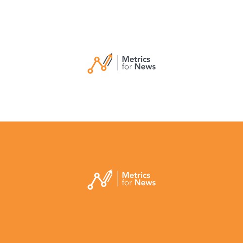 Logo for metric for news company