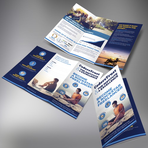 Tri-fold brochure design for the Institute for Excellence