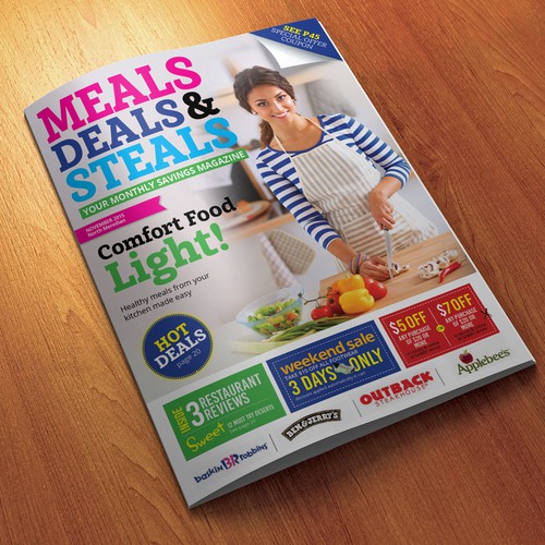 Meals deals & steals cover design