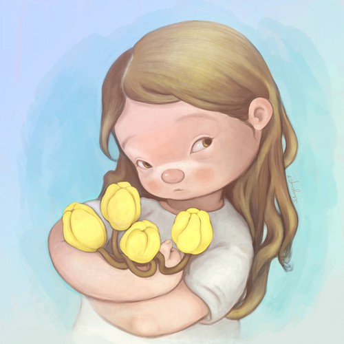 'Yellow Tulips' illustration