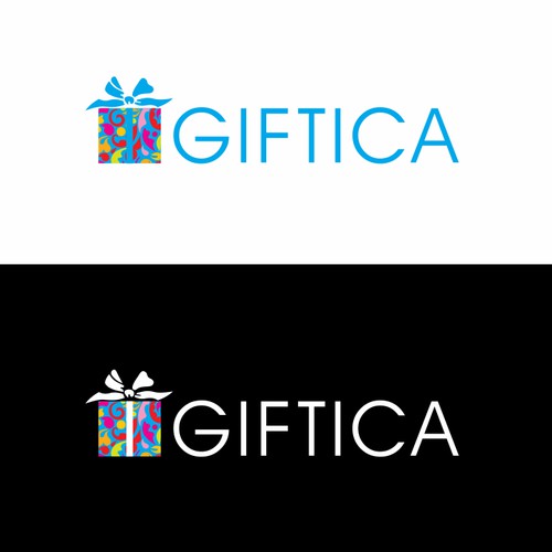 Create the next logo and business card for Giftica