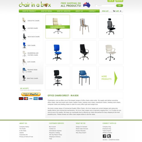 Create the next website design for Chairinabox.com.au