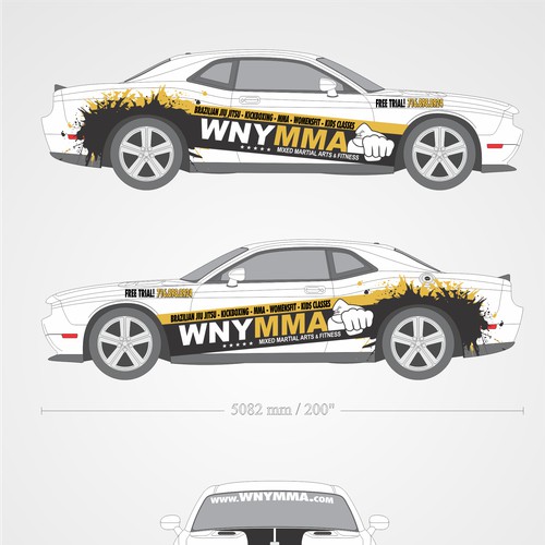 !Car Wrap Needed for BADASS Muscle Car. Mixed Martial Arts & Fitness.  Let's Go!