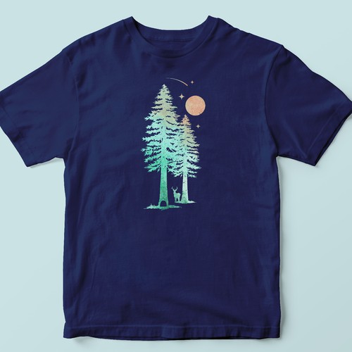 Redwood tree inspired t-shirt