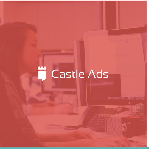 Powerful logo for Castle Ads