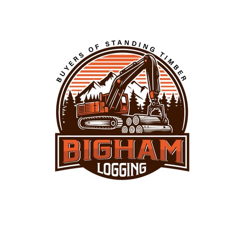 Bigham logging vintage logo badge