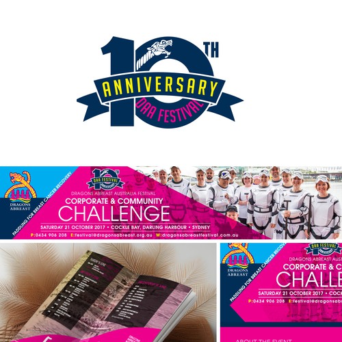 Anniversary badge and event booklet