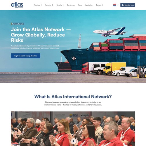 Webdesign for a logistics network