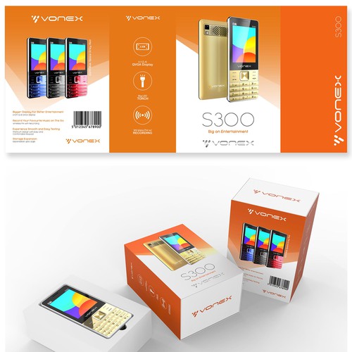 Packaging Design and Rendering for Mobile phone