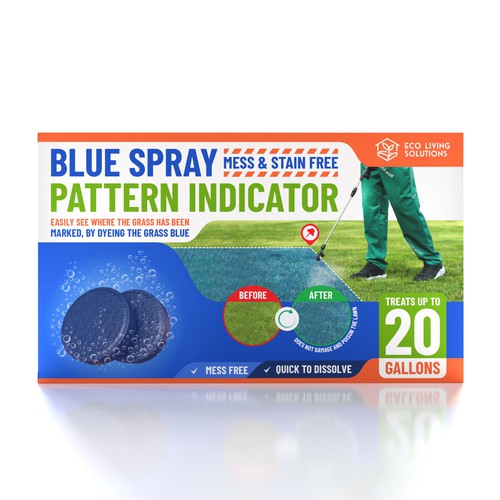 Package Design for A Blue Dye Pill - Lawn & Garden