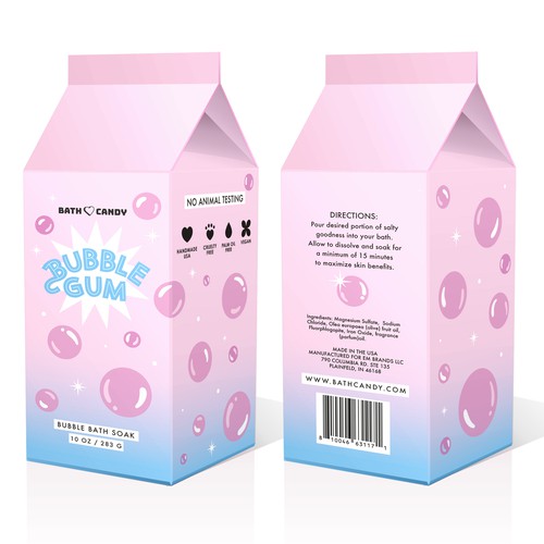 Bubble bath soak carton