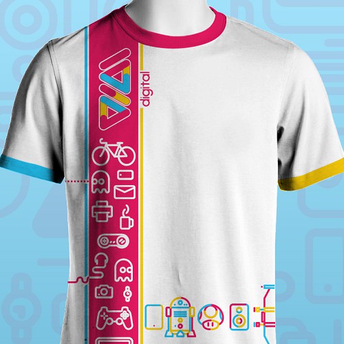 Colourful T-shirt design