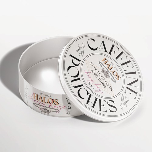 HALOS | Caffeine Pouches Label Design
