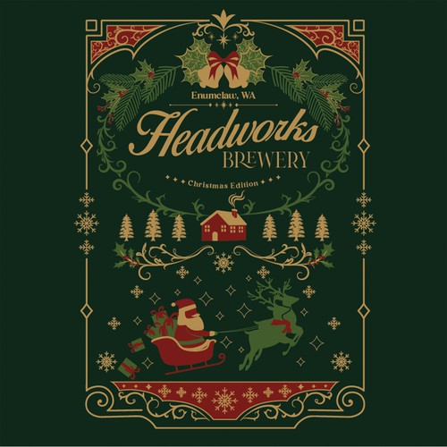 Christmas sweater illustration for coffeshop
