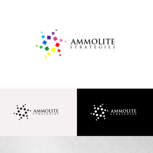 Create a fresh innovative design for Ammolite Strategies