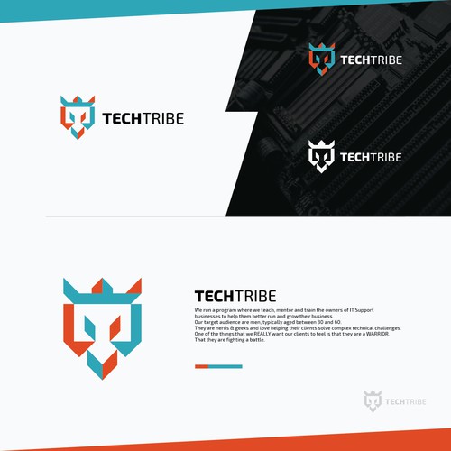 Logo for Tech Tribe who wants to feel like a warrior.