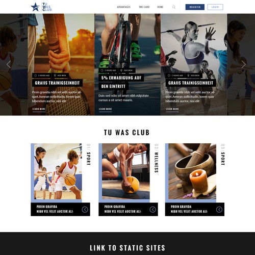 Fitness Website design 